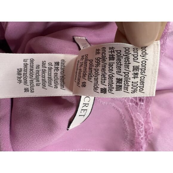 Victoria’s Secret Pink Satin Lace Slip Dress Nightgown Small Maxi Lingerie 🌸 - Picture 13 of 14